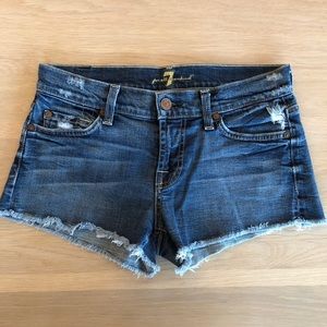 7 for all Mankind Denim Cut Off Shorts